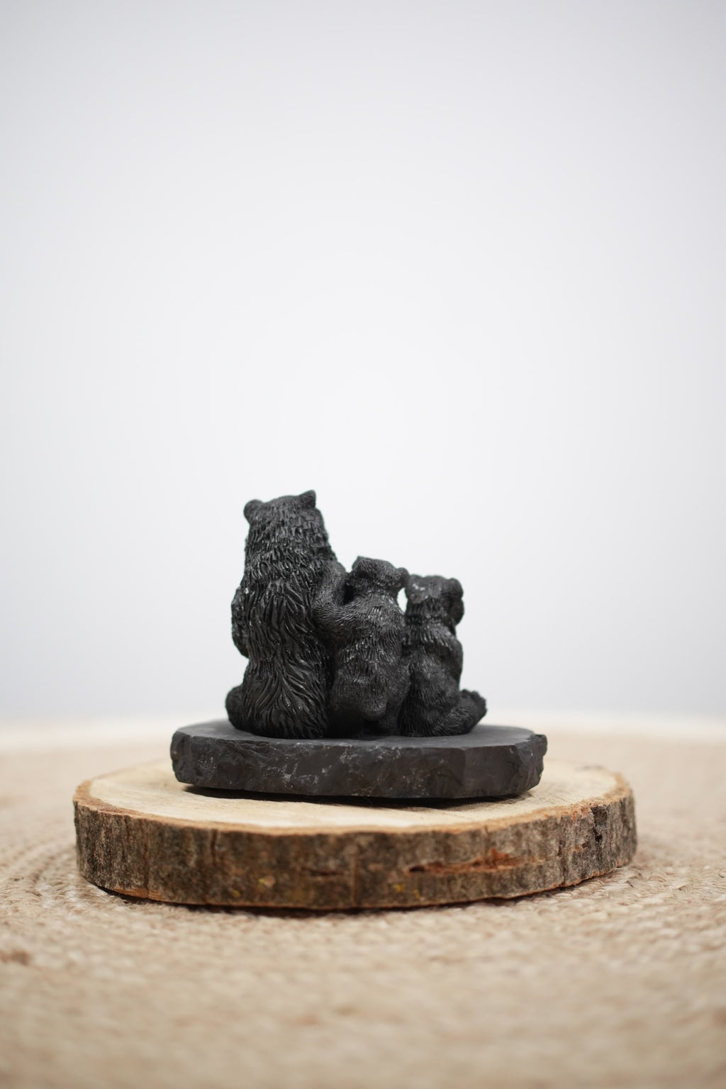Shungite Bear Family Sculpture