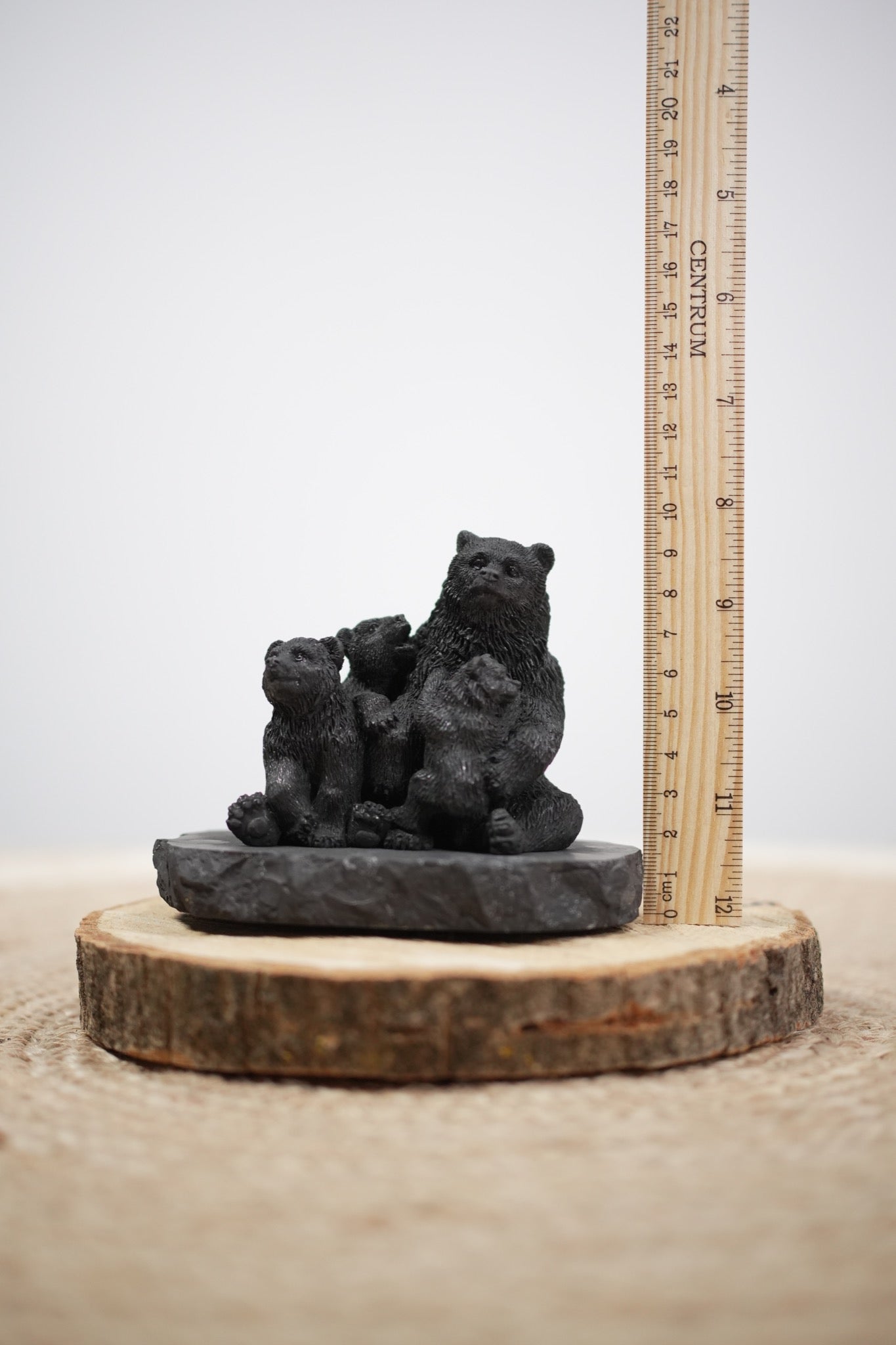 Shungite Bear Family Sculpture